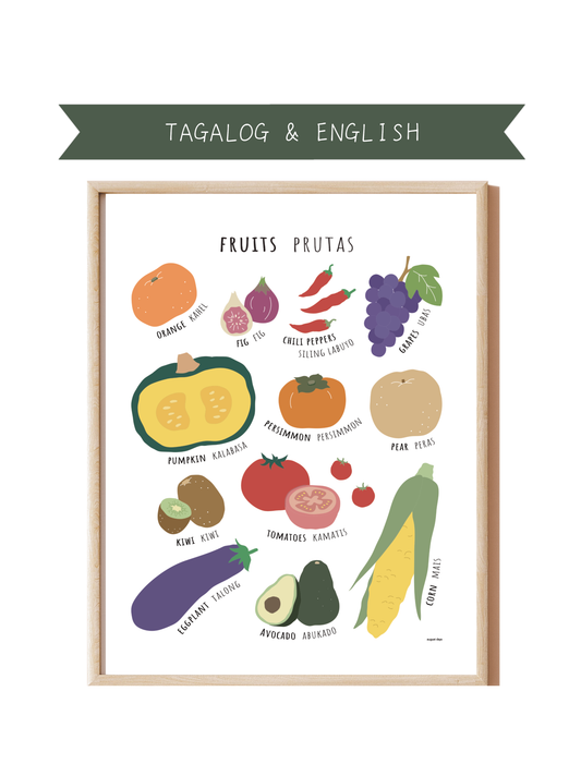 Fruits Bilingual Print (available in 6 languages)